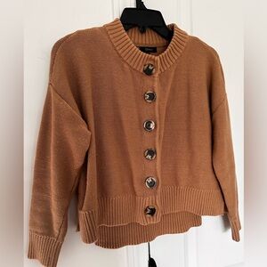 Quince Camel Button-Up Cardigan